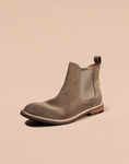 M25011 スエードチェルシーブーツ (Suede Chelsea Boots)(ベージュ色)Vibram®