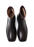 M25009 ホーススクエアアンクルブーツ (Horse Square Ankle Boots)(ブラウン)