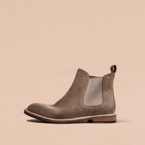 M25011 スエードチェルシーブーツ (Suede Chelsea Boots)(ベージュ色)Vibram®