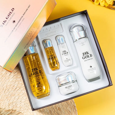 JIGOTT シグネチャー 24K ゴールド エッセンシャル スキンケア 3点セット