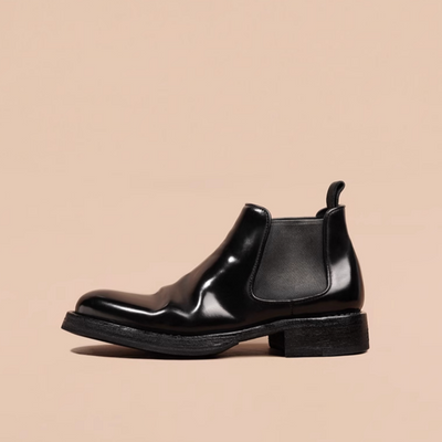 M25010 コルドヴァン·チェルシーブーツ (Cordovan Chelsea Boots)(ブラック) Vibram®