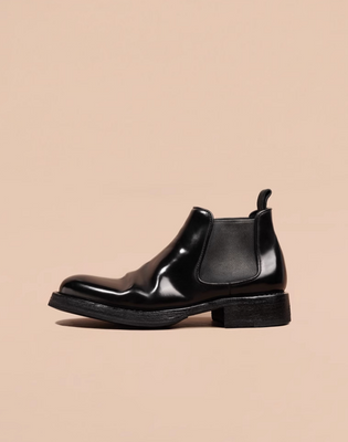 M25010 コルドヴァン·チェルシーブーツ (Cordovan Chelsea Boots)(ブラック) Vibram®