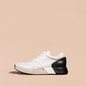 デュアルホースハイドスニーカー (Dual Horsehide Sneaker)(ブラック&ホワイト) Vibram®