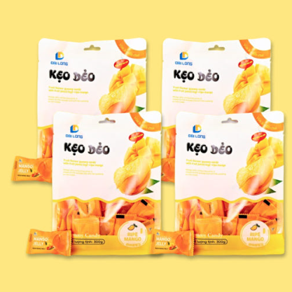 ベトナム ダイロン グミキャンディ ライプマンゴー味 300g 4個 【原産国：ベトナム】