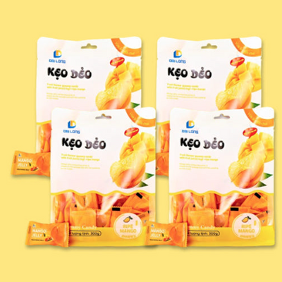 ベトナム ダイロン グミキャンディ ライプマンゴー味 300g 4個 【原産国：ベトナム】