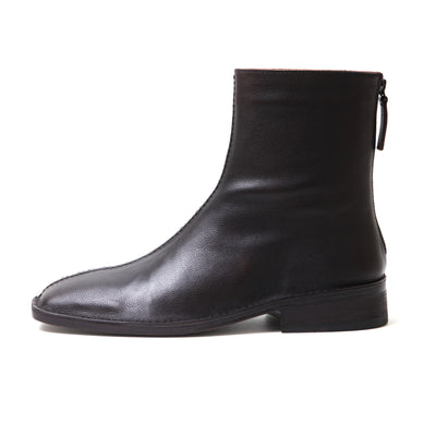 M25009 ホーススクエアアンクルブーツ (Horse Square Ankle Boots)(ブラウン)