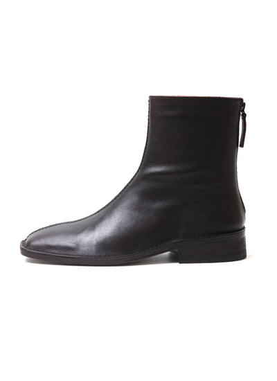 M25009 ホーススクエアアンクルブーツ (Horse Square Ankle Boots)(ブラウン)