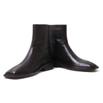 M25009 ホーススクエアアンクルブーツ (Horse Square Ankle Boots)(ブラウン)